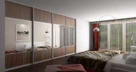 Mirrored sliding door wardrobe